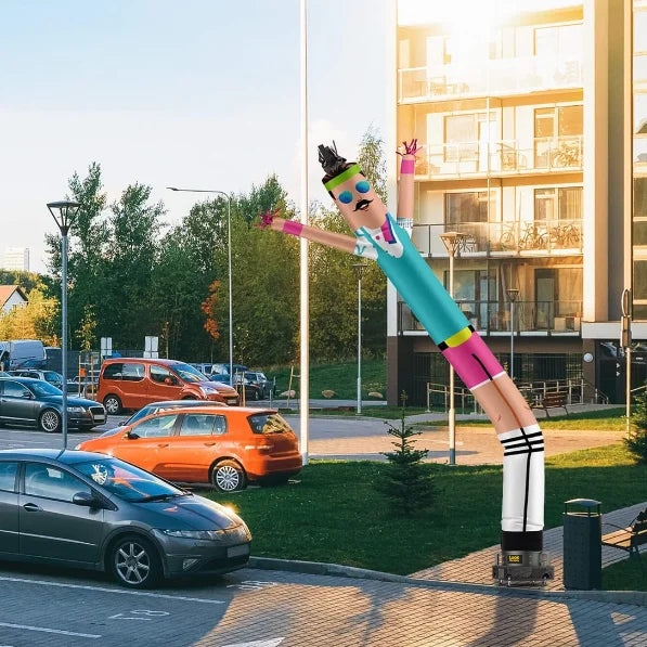Advertising Inflatable Wave Man Sky Dancer With Blower Custom Design Logo Inflatable Air Dancer