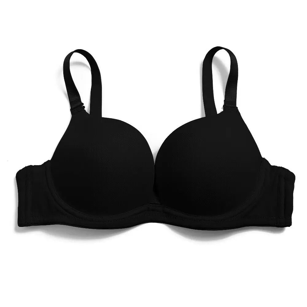 Women Bra Push Up Bras Deep Plunge V Neck Lingerie Clear Straps Multiway