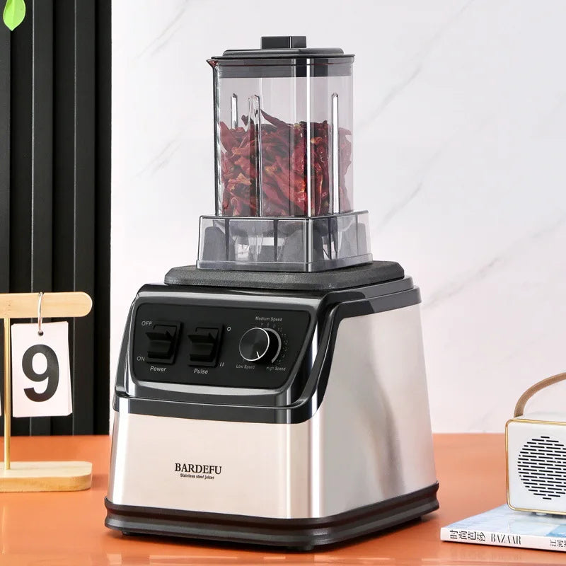 Silver Crest 9500W 3L Stainless Steel Commercial Mixer Blender Heavy Duty 3-in-1 Professional Kitchen Tool with 6 Blades
