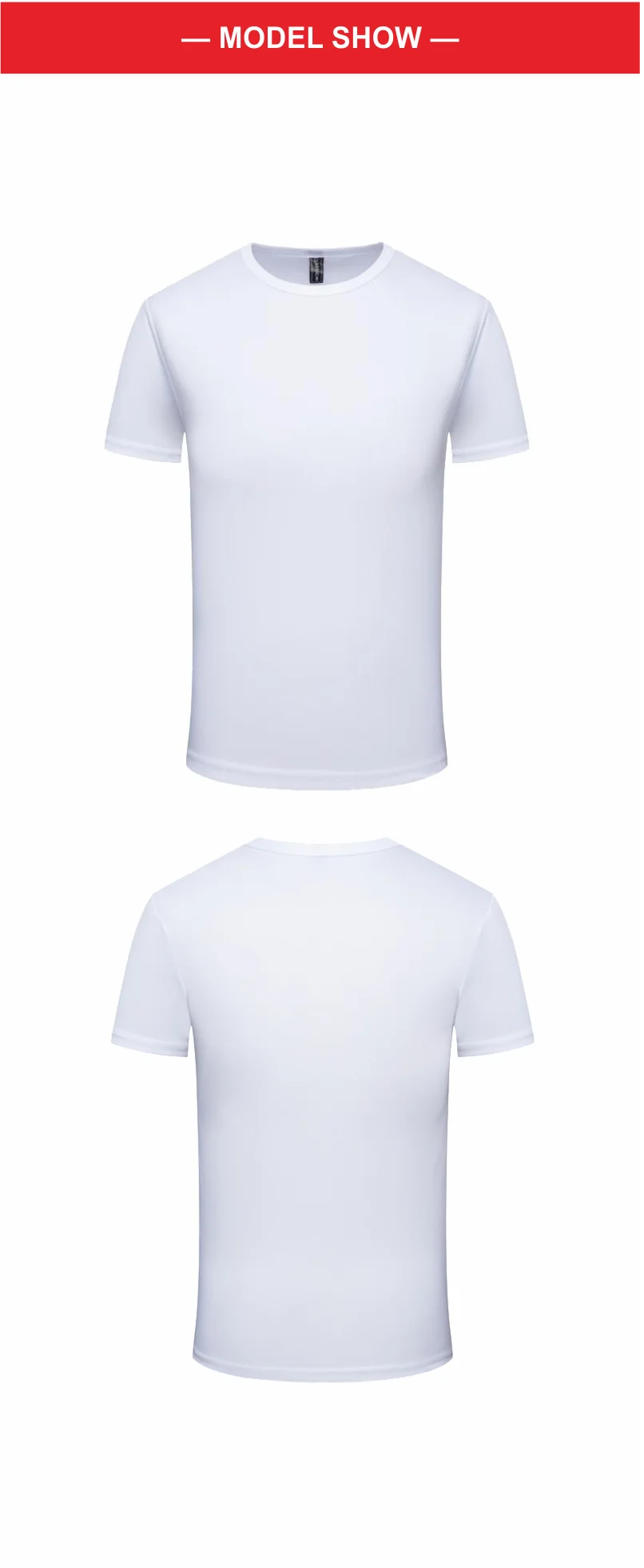 Quick Dry Round Neck T-shirt Custom Printed Embroidered Logo Sports Fitness Short Sleeve Top Running Shirts