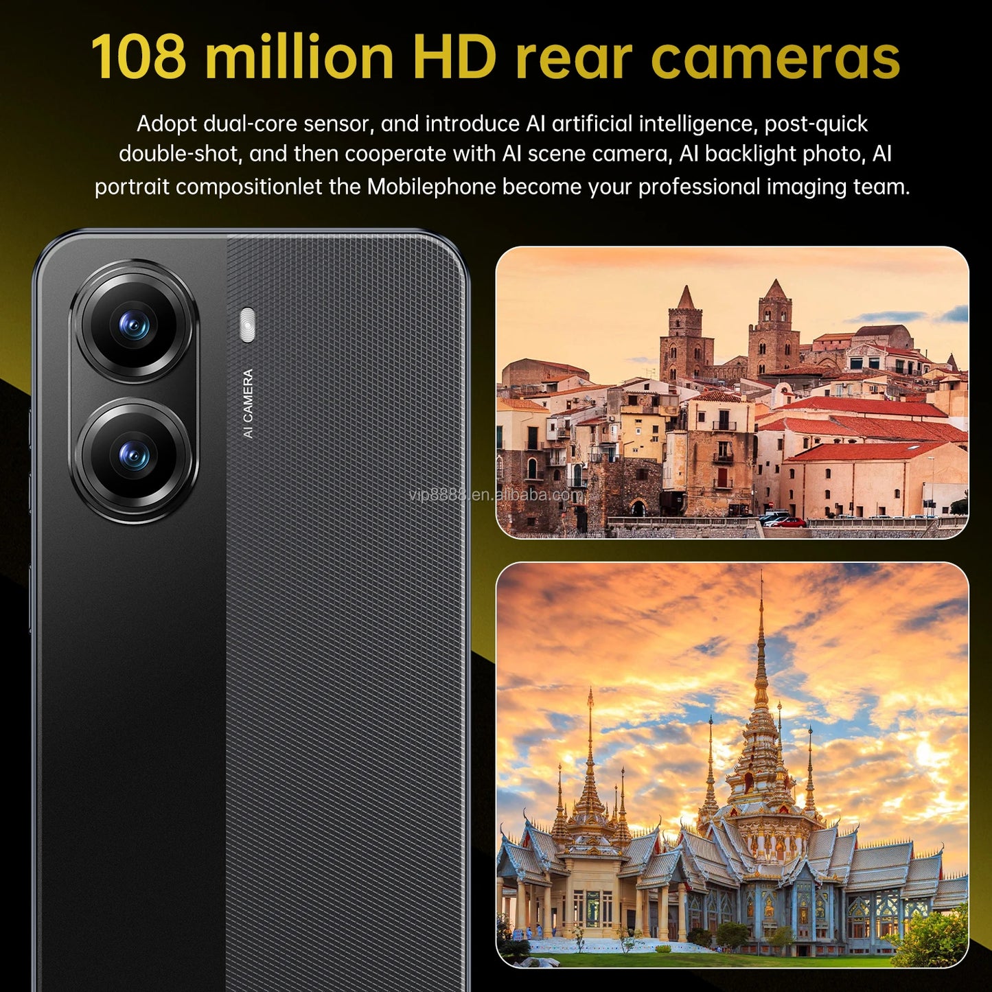 High Quality X7 Pro 16+1TB Smartphone 7.3 Inch Big Screen Android 14 Cellphones Mobile