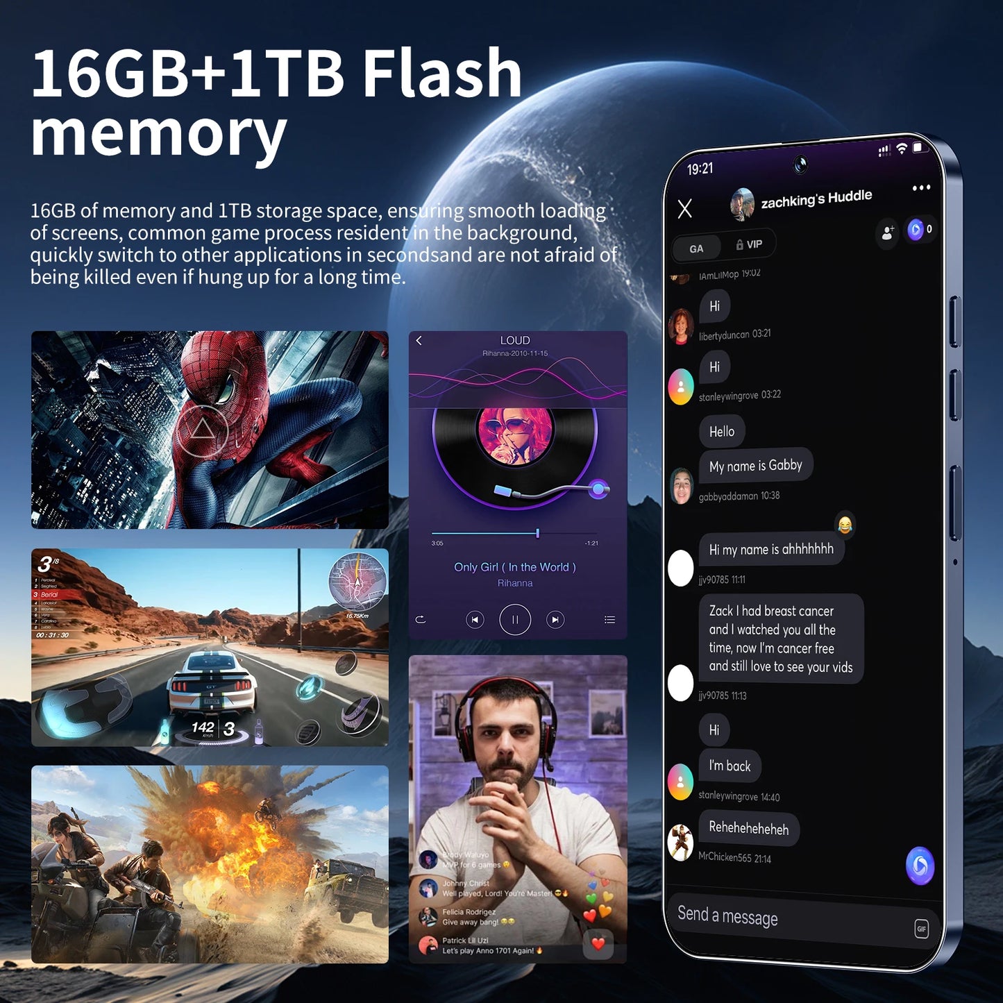 S26 Ultra Android 15 5G Smartphone High Quality 7.3 Inch HD Face ID Deca core Gaming Mobile Phone 16GB+1TB Factory Direct