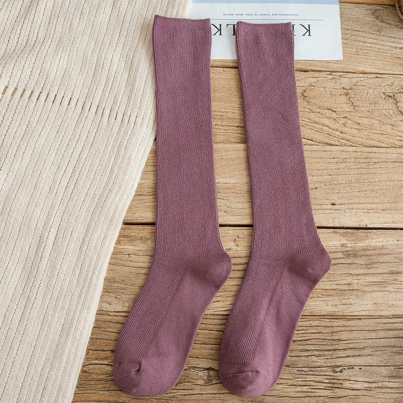 10 Colors Women's Cotton Socks Long Socks