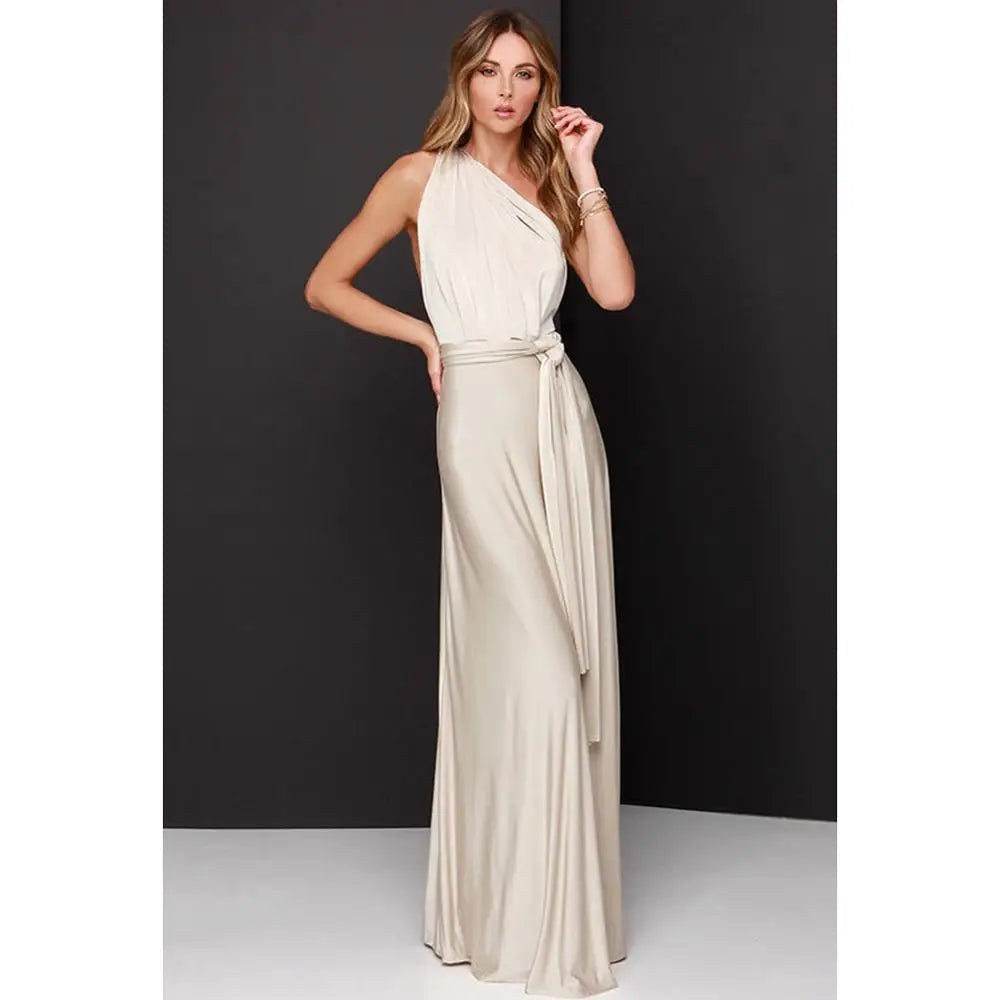 Women Sexy Multiway Wrap Convertible Boho Maxi Bandage Long Dress Party Bridesmaid Infinity Robe