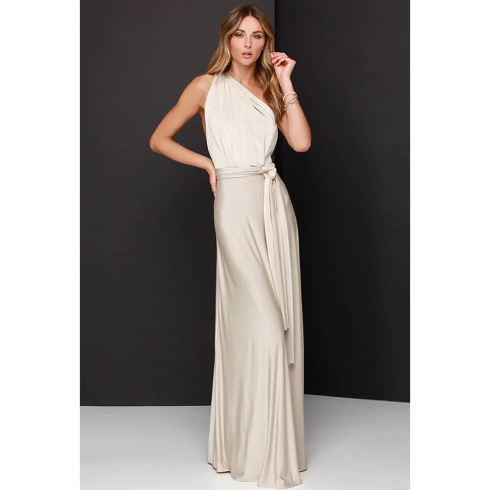 Women Sexy Multiway Wrap Convertible Boho Maxi Bandage Long Dress Party Bridesmaid Infinity Robe