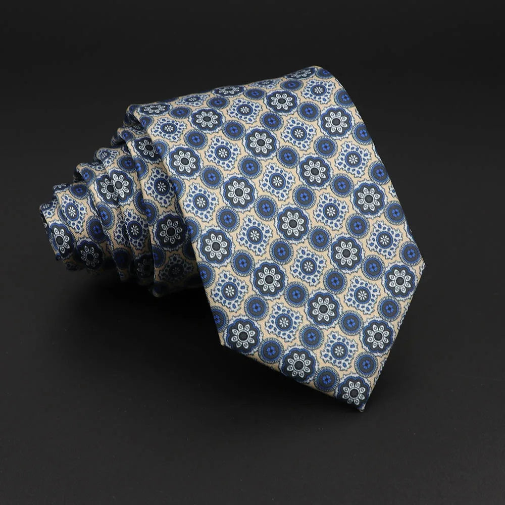 Novelty Men's Formal Ties 7cm Soft Silk Necktie