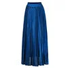 Women's Half Skirt Eco-Friendly Polyester Cotton A-Line Pleated Maxi Casual Skirt