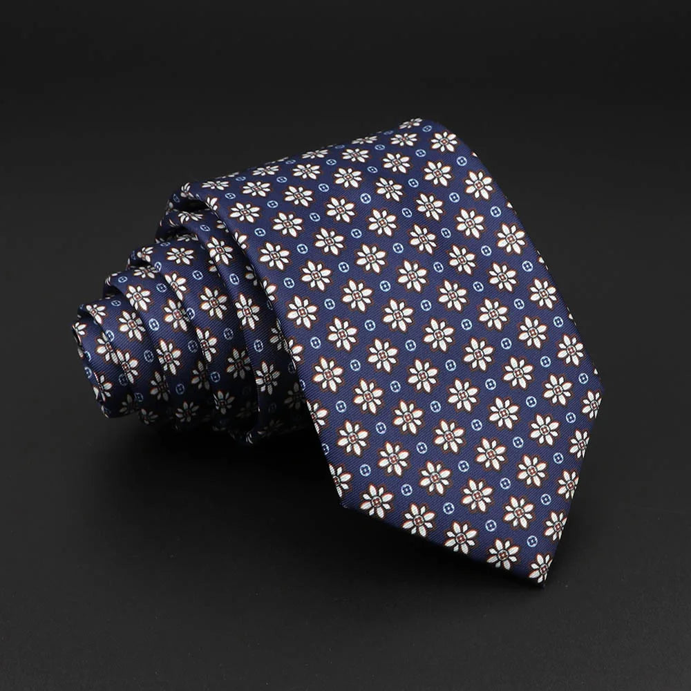 Novelty Men's Formal Ties 7cm Soft Silk Necktie