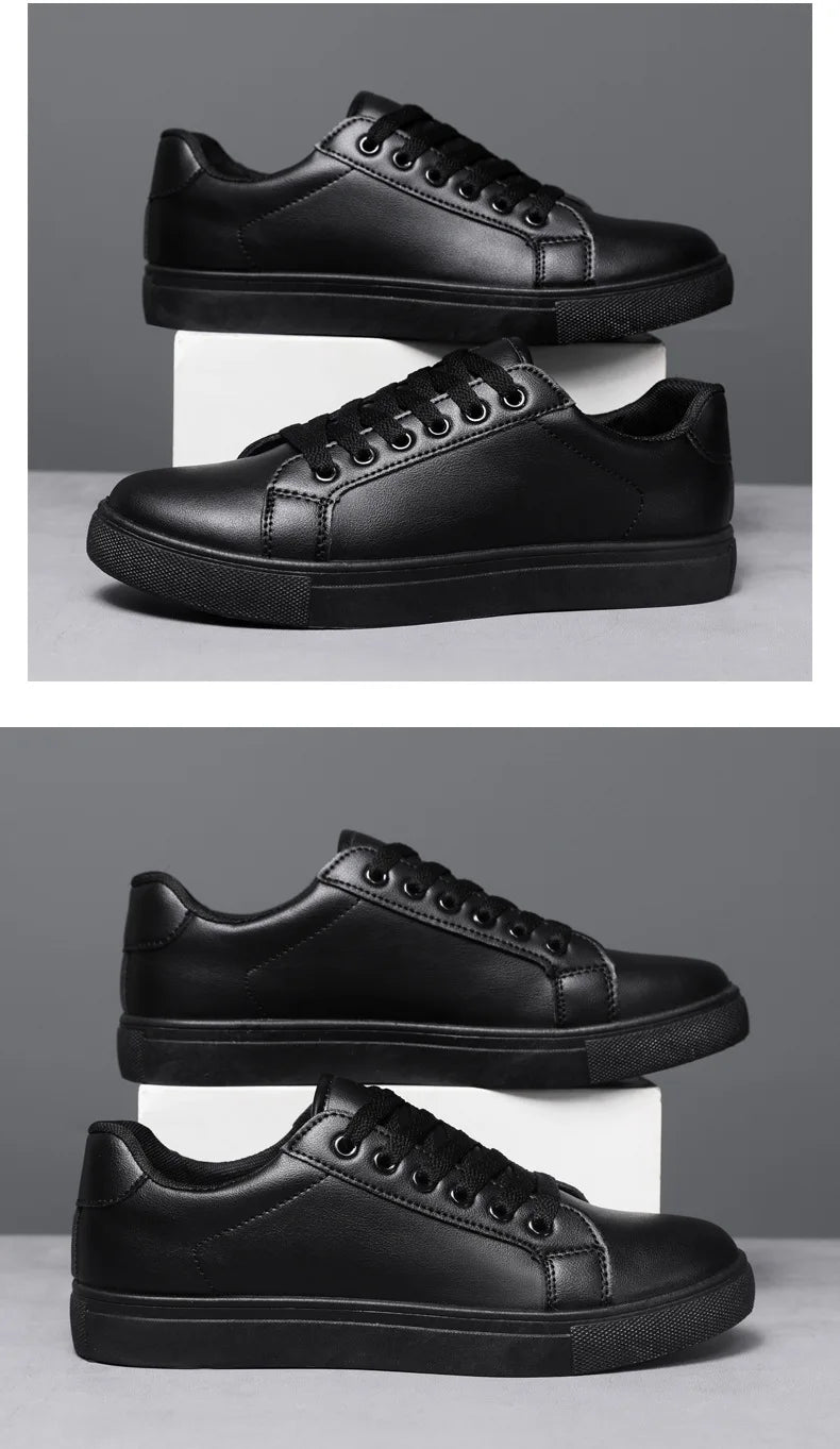 Men's Summer Korean Style Fashion Board Shoes Trendy All-match Casual Large Size Soft PU Mesh Solid Color PVC