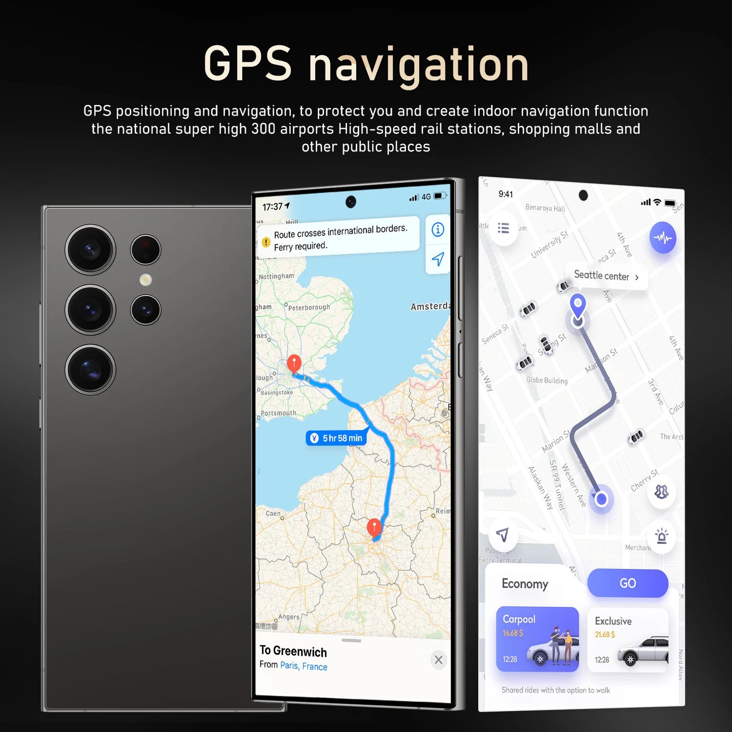 2025 S24 Ultra 7.3 5G Smartphone 16GB+1TB Android HD LCD 65W S Pen Mobile Gaming Phone with WIFI French & Spanish LTE Cellular