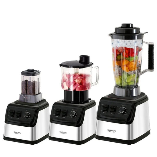 Silver Crest 9500W 3L Stainless Steel Commercial Mixer Blender Heavy Duty 3-in-1 Professional Kitchen Tool with 6 Blades