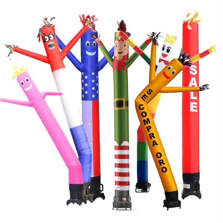 Advertising Inflatable Wave Man Sky Dancer With Blower Custom Design Logo Inflatable Air Dancer