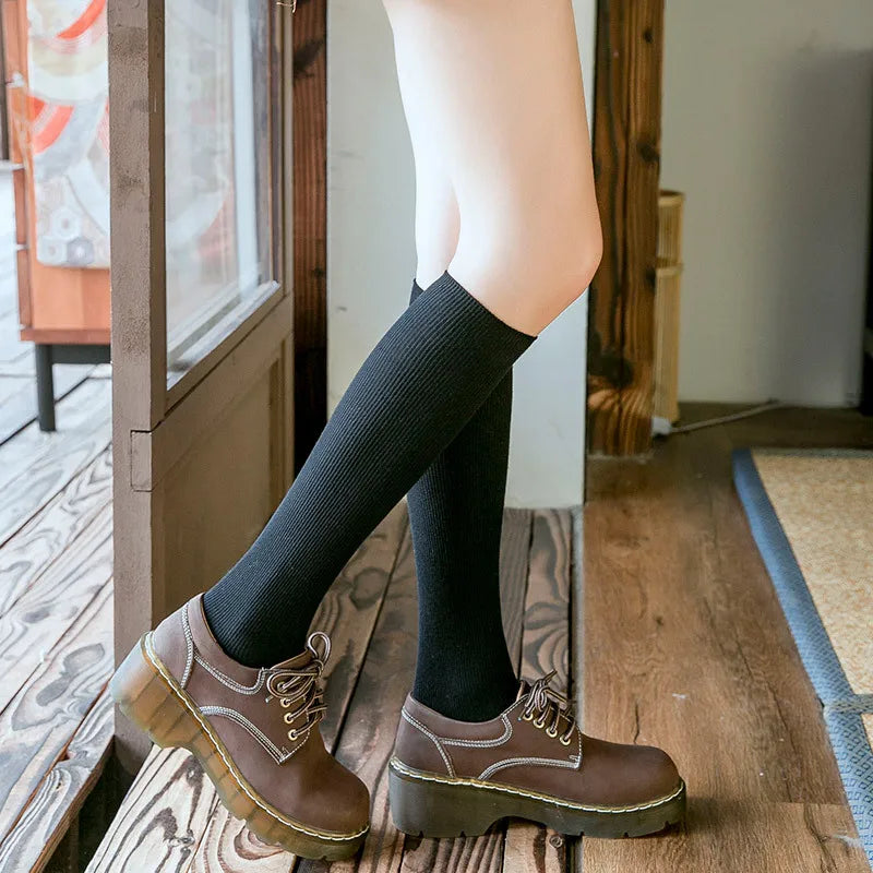 10 Colors Women's Cotton Socks Long Socks