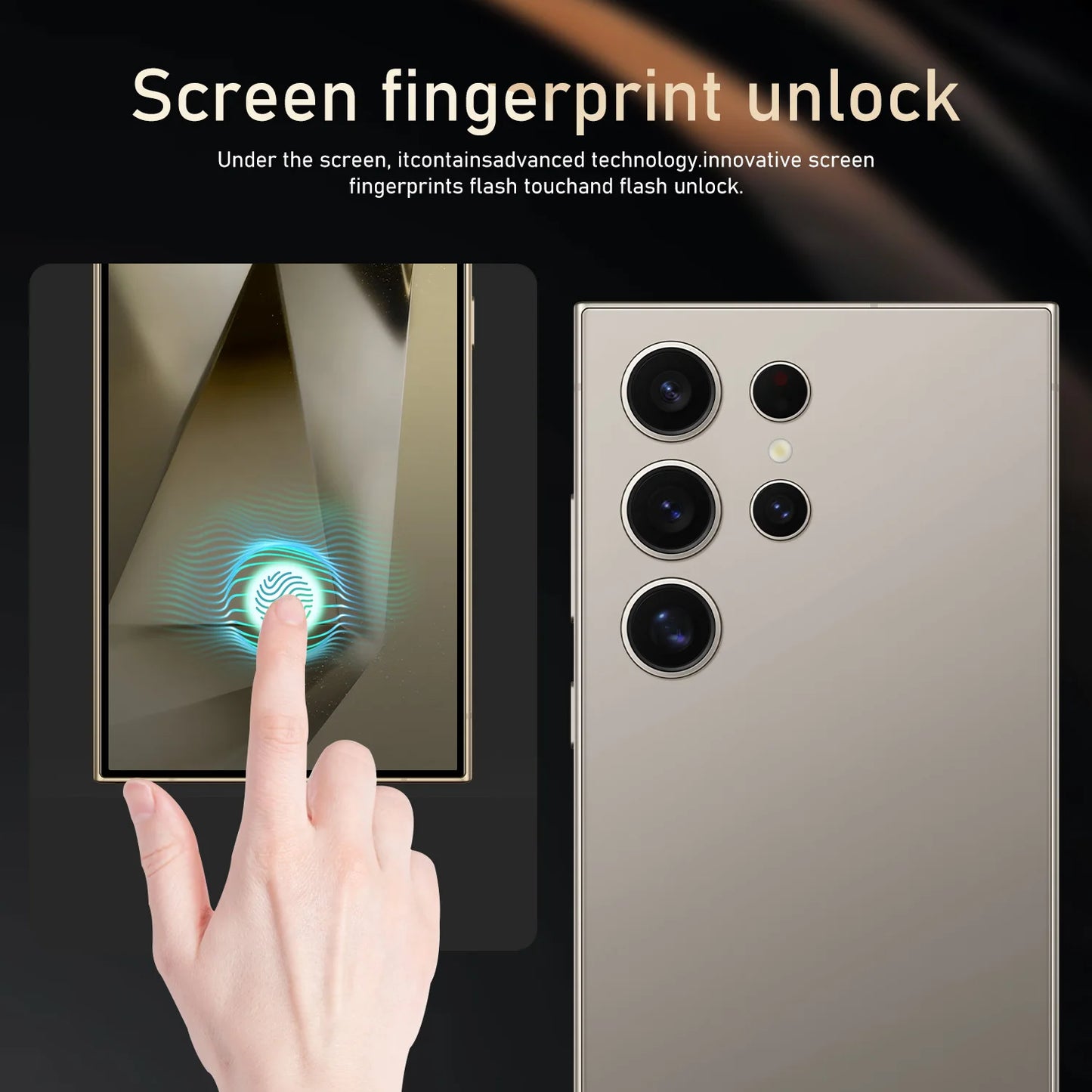 2025 S24 Ultra 7.3 5G Smartphone 16GB+1TB Android HD LCD 65W S Pen Mobile Gaming Phone with WIFI French & Spanish LTE Cellular