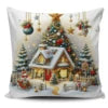 Super Soft Personalized Christmas Tree Cushion Cover Home Decorative Pillowcase with Sublimation Printing