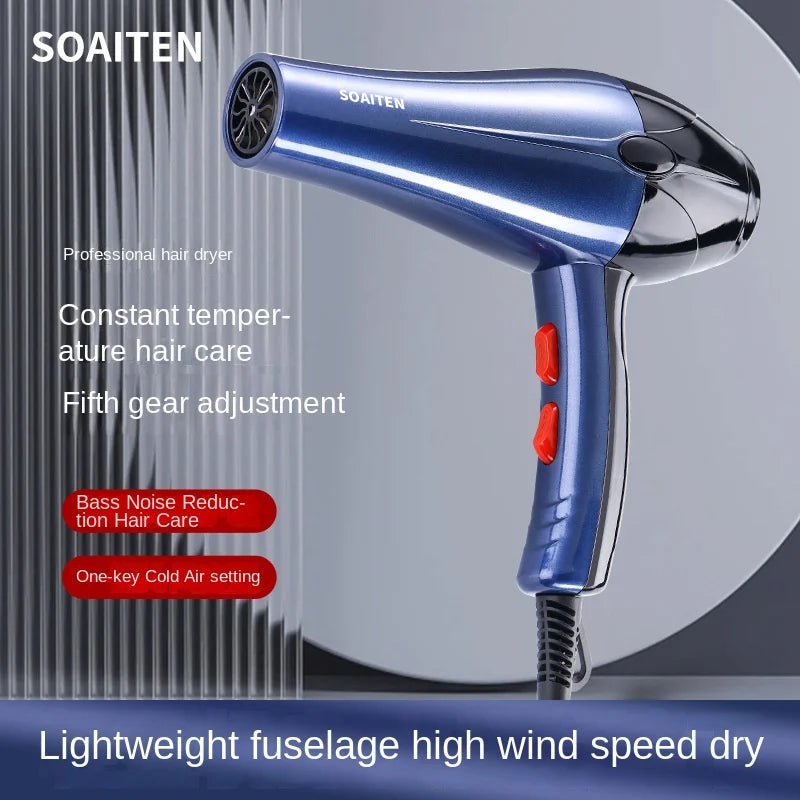 High-Power 2000W Household Salon Hair Dryer DC Ionic Blue Light Hot Cold Options for Hair Care for Cross-Border Wholesaling