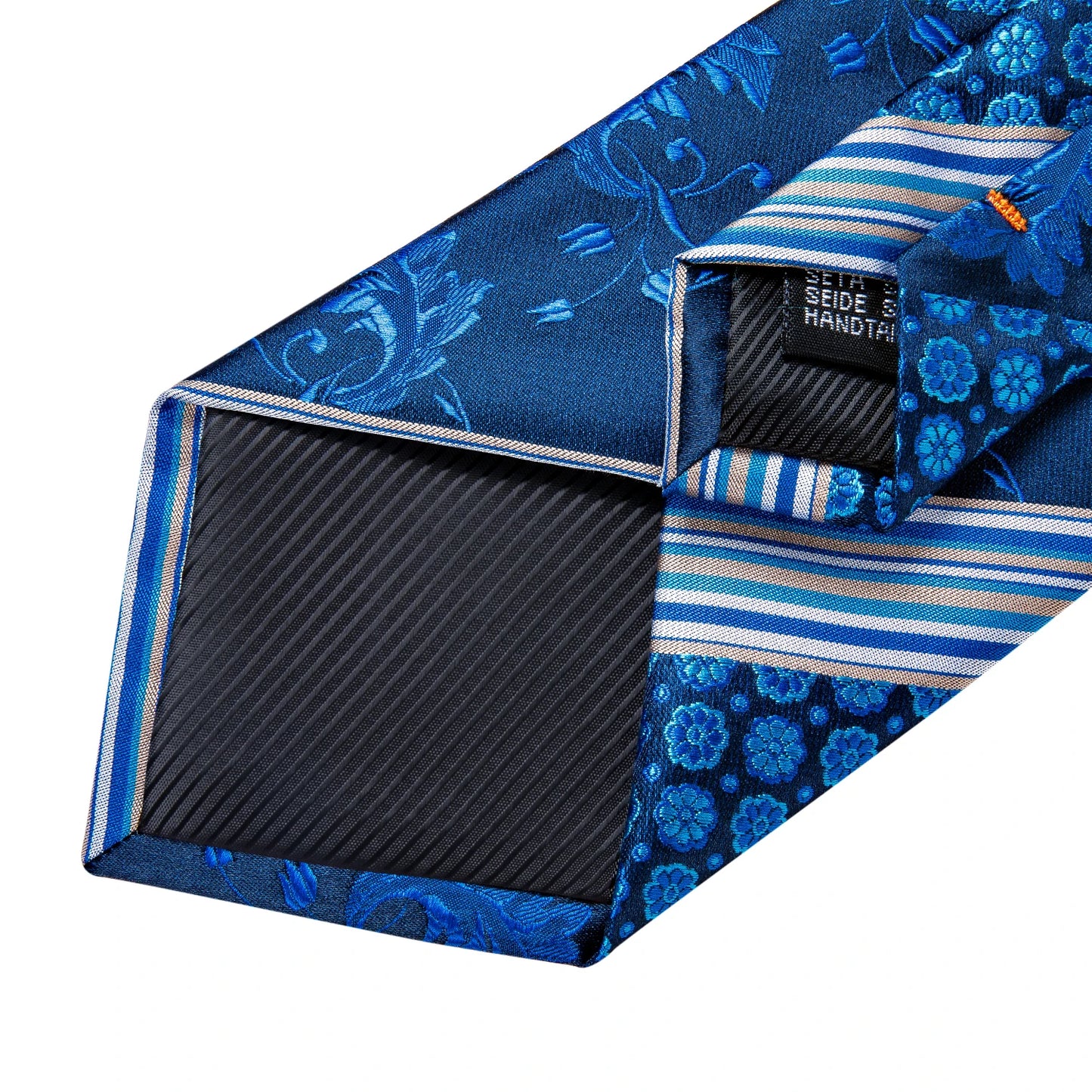 New Classic 100% Silk Men's Ties 8cm Blue Plaid Dot Striped Business Necktie Handkerchief Wedding Party Tie Set