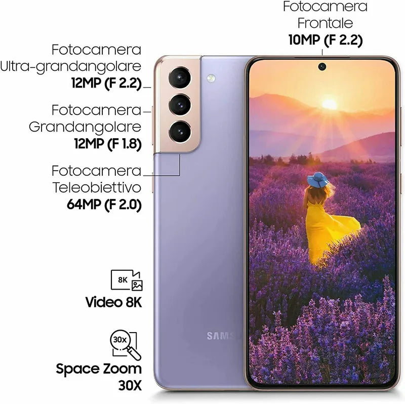 Samsung Galaxy S21+ S21 Plus 5G G996U1 6.7" ROM 128/256GB RAM 8GB Snapdragon NFC Octa Core Original 5G Android Cell Phone