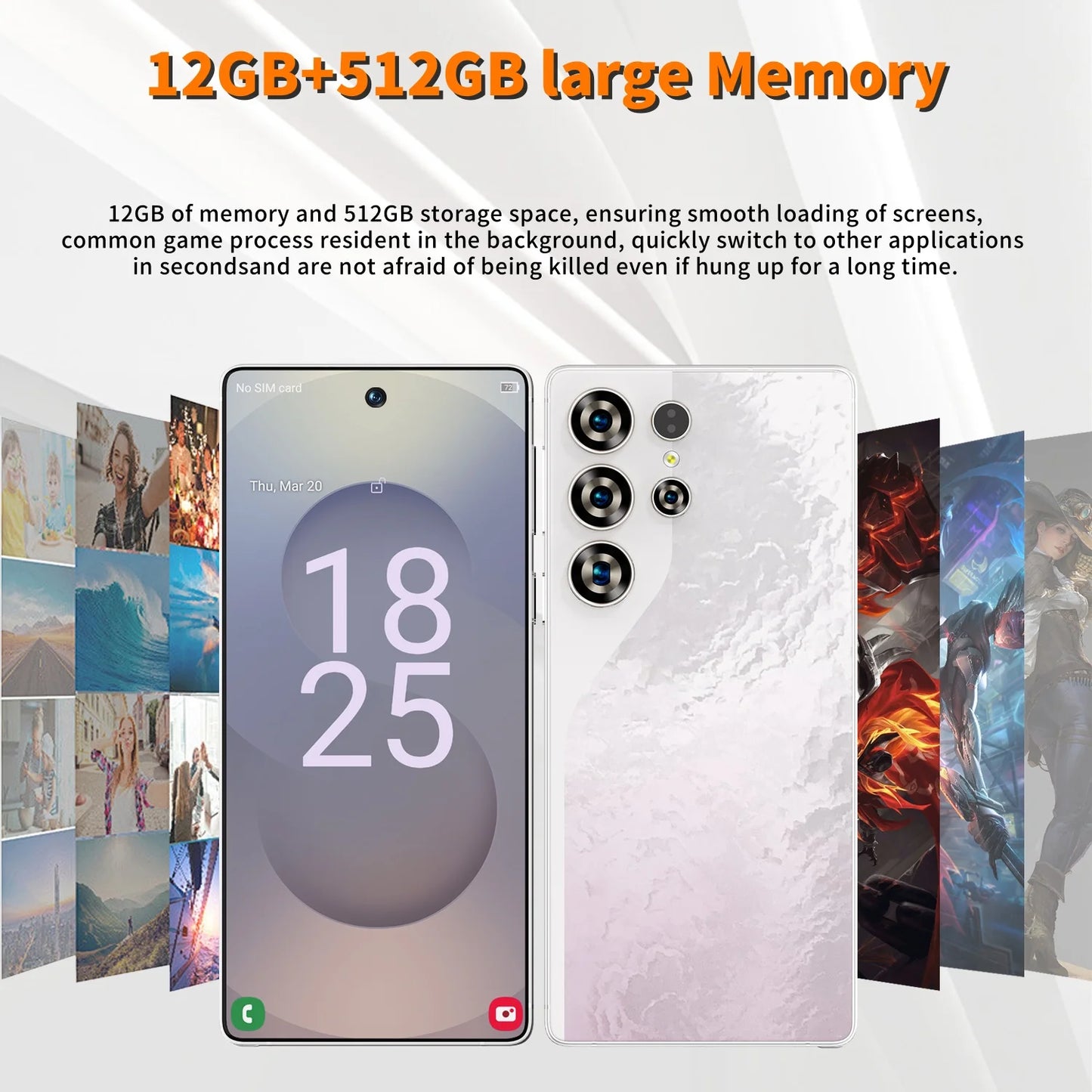 S26 Business Smartphone 5G Dual SIM 108MP Rear Camera Ultra HD Display 8000mAh Battery Octa Deca Core MTK Global 512GB Supports