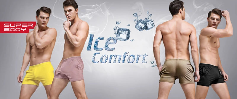 Superbody Breathable Men's Underwear Boxer Shorts Men Pajamas Soft Comfortable Shorts Men Boxers Lounge Sleep Wear