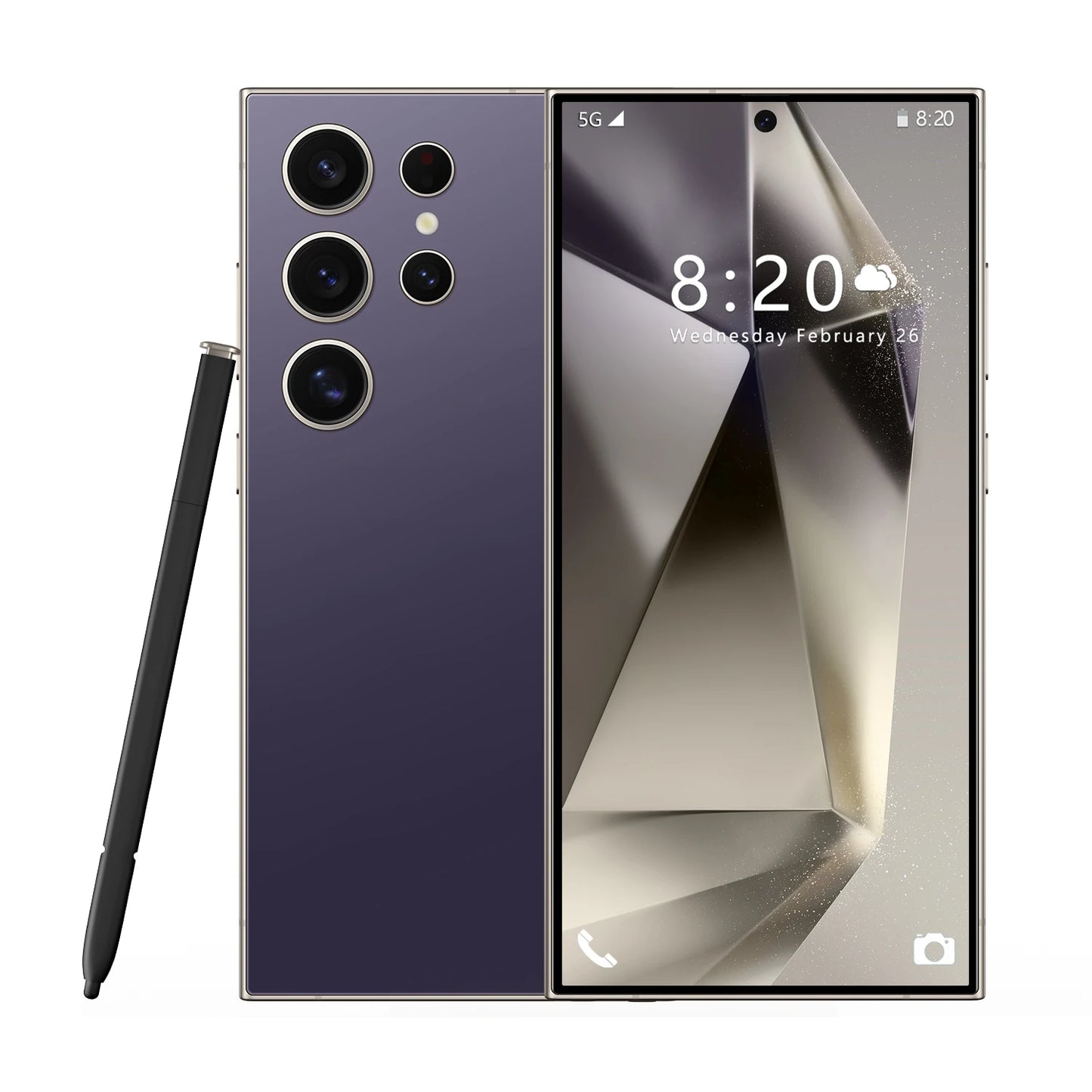 2025 S24 Ultra 7.3 5G Smartphone 16GB+1TB Android HD LCD 65W S Pen Mobile Gaming Phone with WIFI French & Spanish LTE Cellular