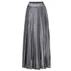 Women's Half Skirt Eco-Friendly Polyester Cotton A-Line Pleated Maxi Casual Skirt