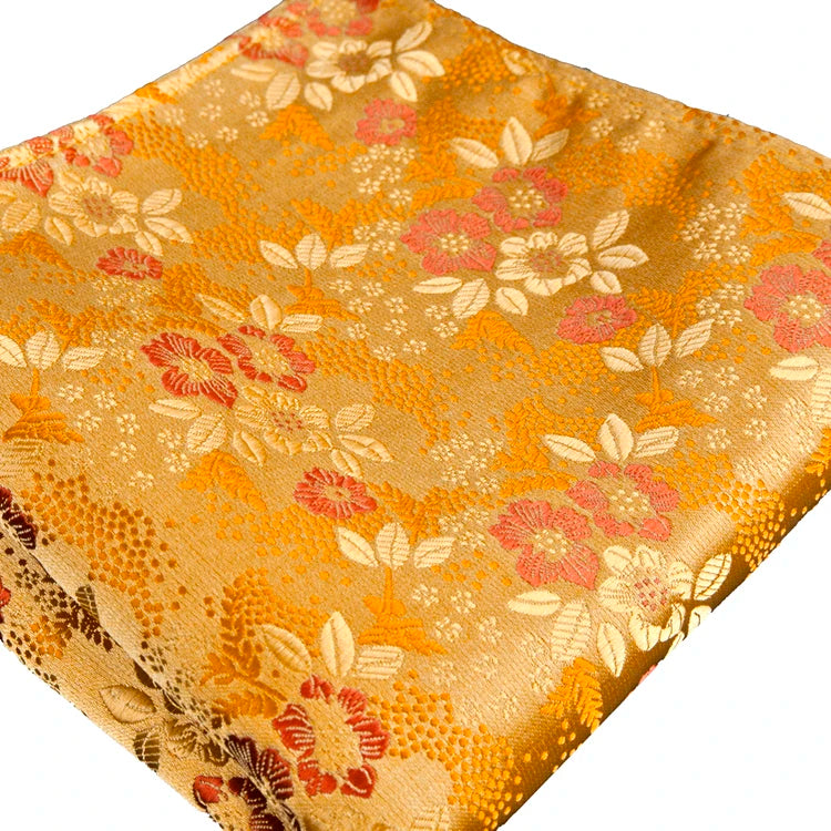 Solid Floral Paisley Yellow Gold Men's Ties Neckties 100% Silk Jacquard Woven Tie Sets Pocket Square Party Wedding