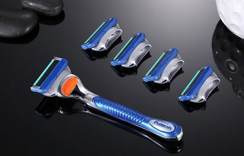 Gillette Fusion Razor for Men Face Hair Beard Shaving Machine Manual Safety Shaver Replacement Head Cassettes 5 Layer Blades
