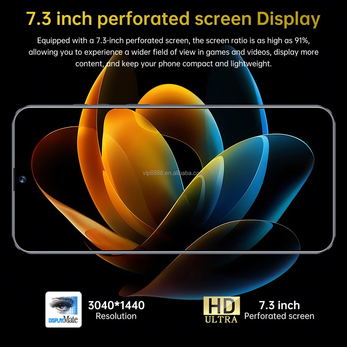 High Quality X7 Pro 16+1TB Smartphone 7.3 Inch Big Screen Android 14 Cellphones Mobile