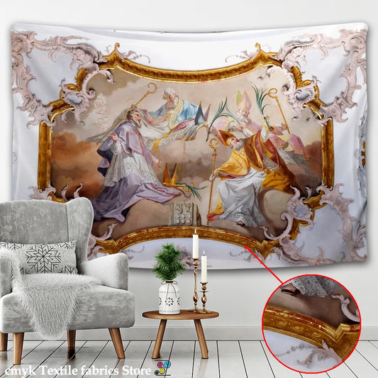 Christ Jesus Tapestry Wall Hanging Artistic Polyester Fabric Cottage Dorm Wall Art Home Decoration