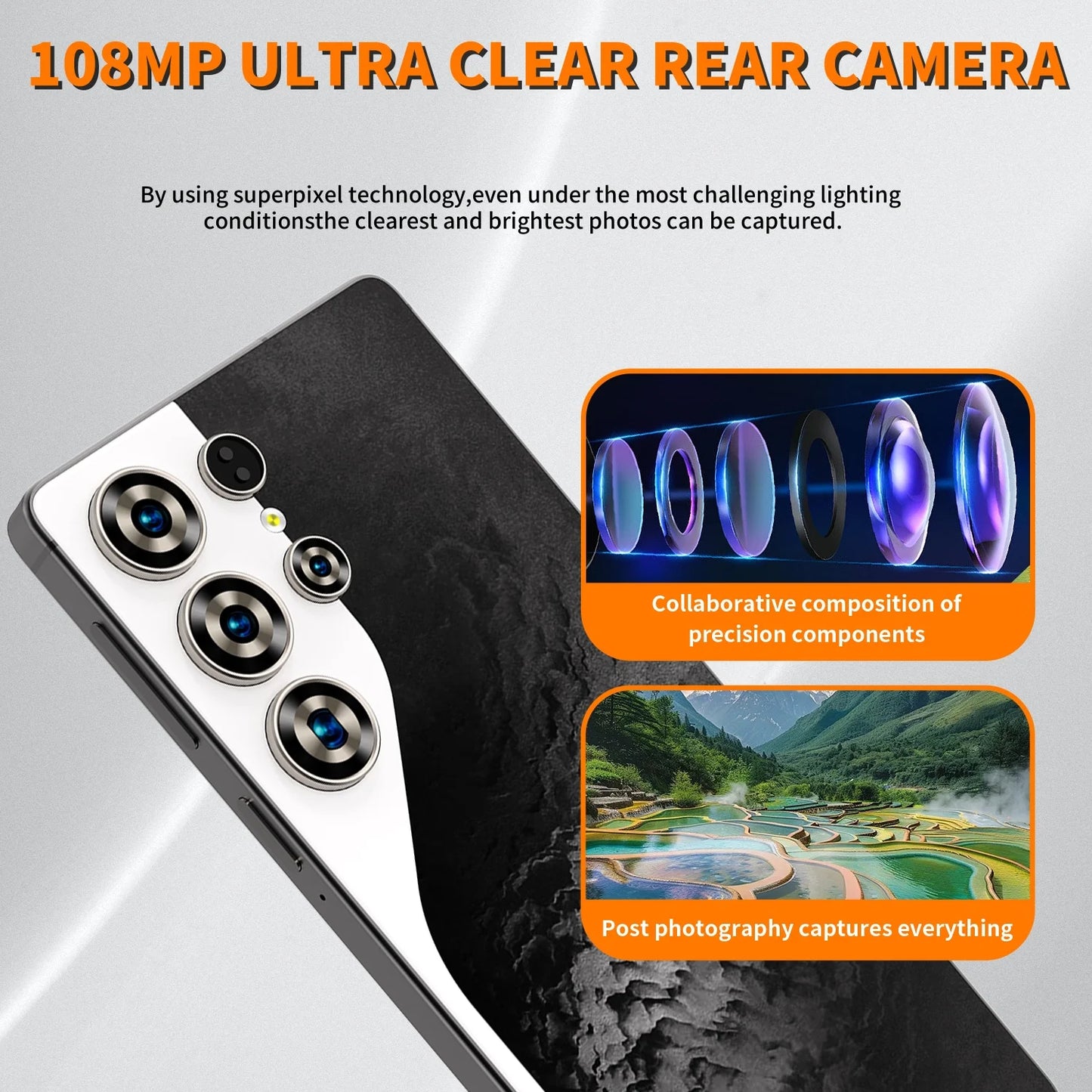 S26 Business Smartphone 5G Dual SIM 108MP Rear Camera Ultra HD Display 8000mAh Battery Octa Deca Core MTK Global 512GB Supports