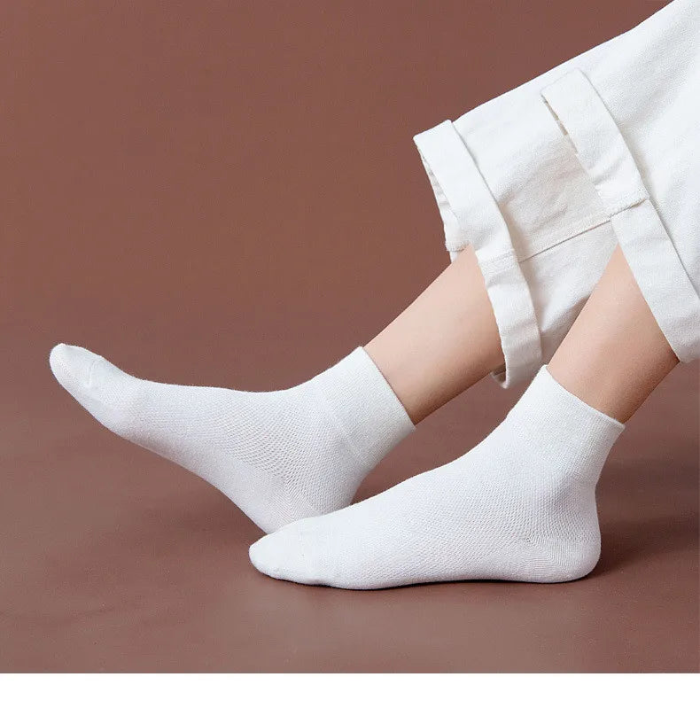 Cotton Breathable Solid Color Woman Summer Thin Socks