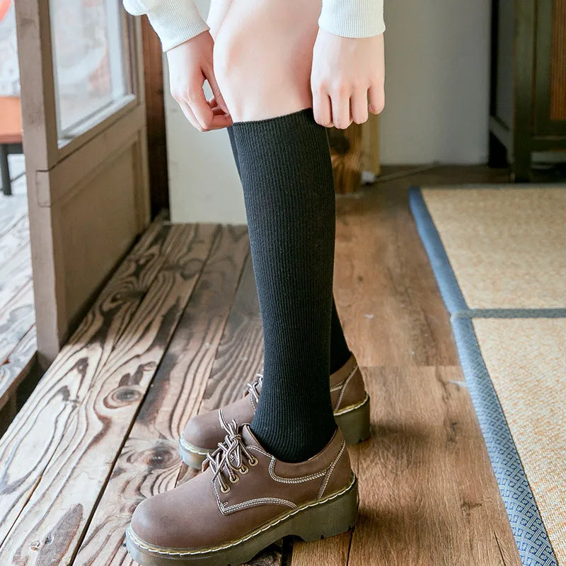 10 Colors Women's Cotton Socks Long Socks