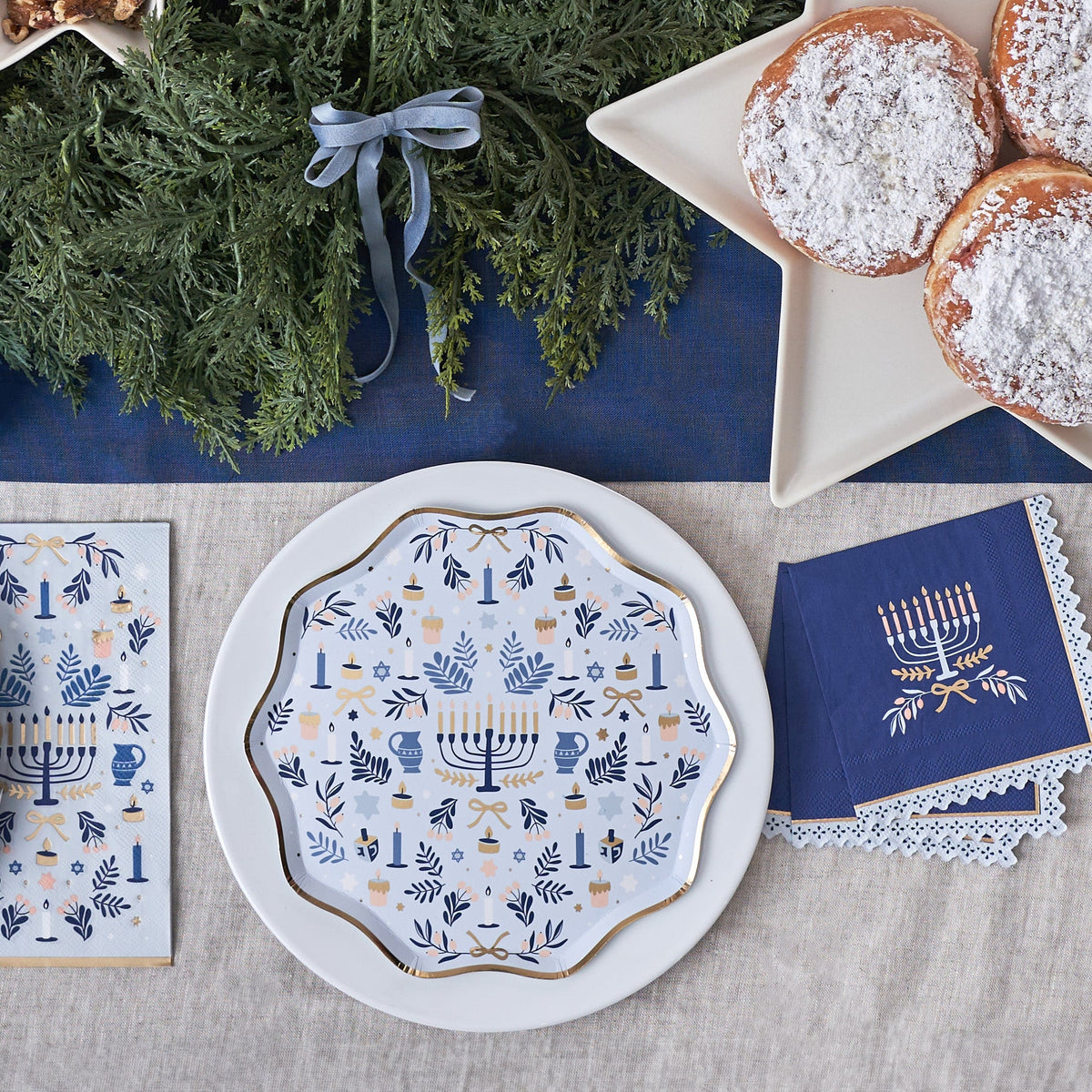 Modern Hanukkah - Small Paper Plates