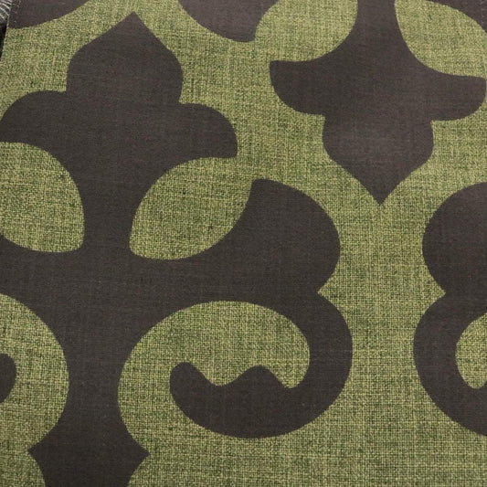 HARLOW - LINEN BLEND FLOCK PRINT BURLAP UPHOLSTERY FABRIC BY THE YARD