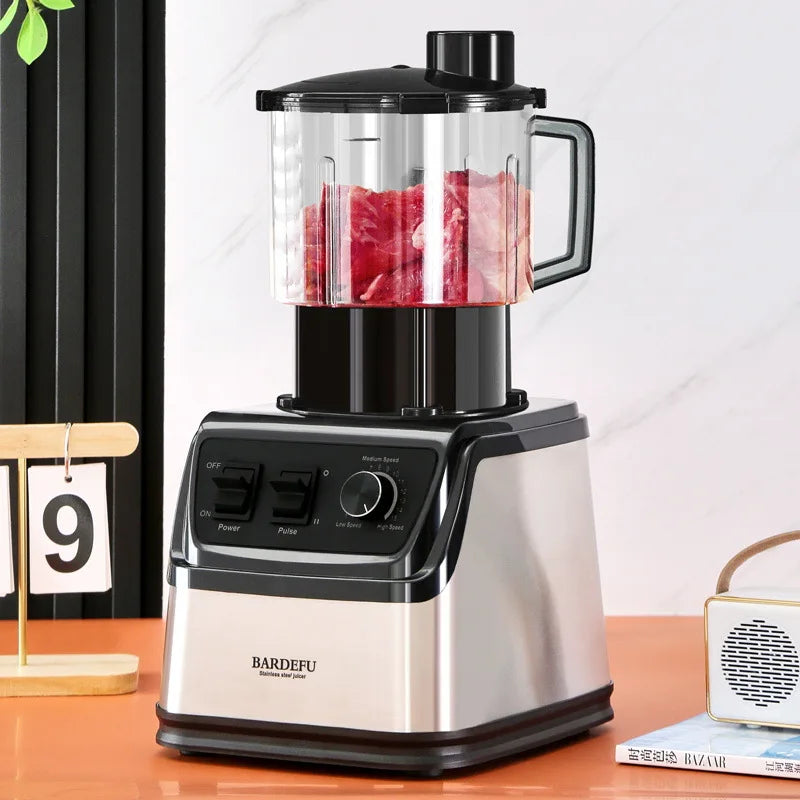 Silver Crest 9500W 3L Stainless Steel Commercial Mixer Blender Heavy Duty 3-in-1 Professional Kitchen Tool with 6 Blades