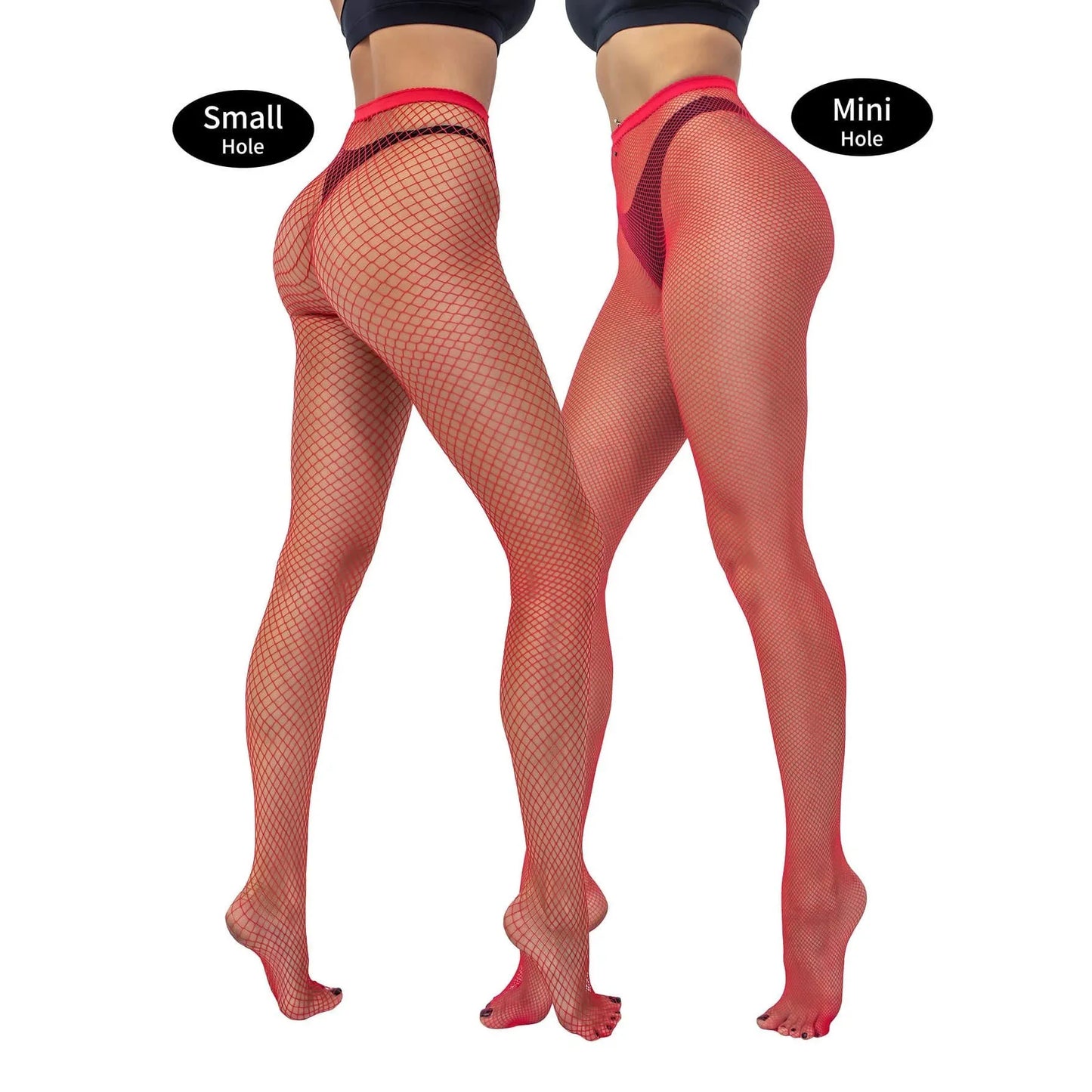 4 Pairs Mini Small Medium Large Holes Plain Fishnet Tight Multi Colors Stretchy Pantyhose