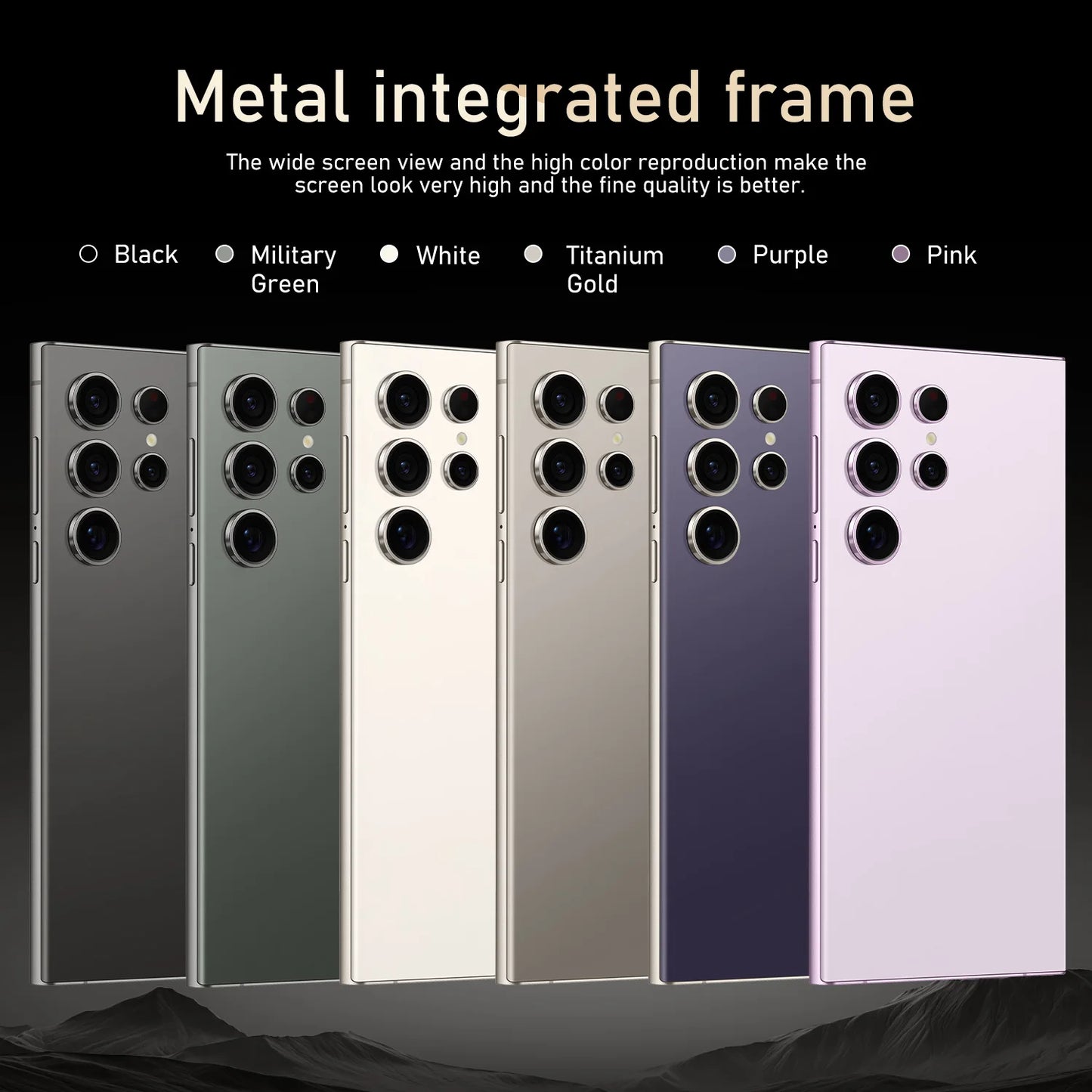 2025 S24 Ultra 7.3 5G Smartphone 16GB+1TB Android HD LCD 65W S Pen Mobile Gaming Phone with WIFI French & Spanish LTE Cellular