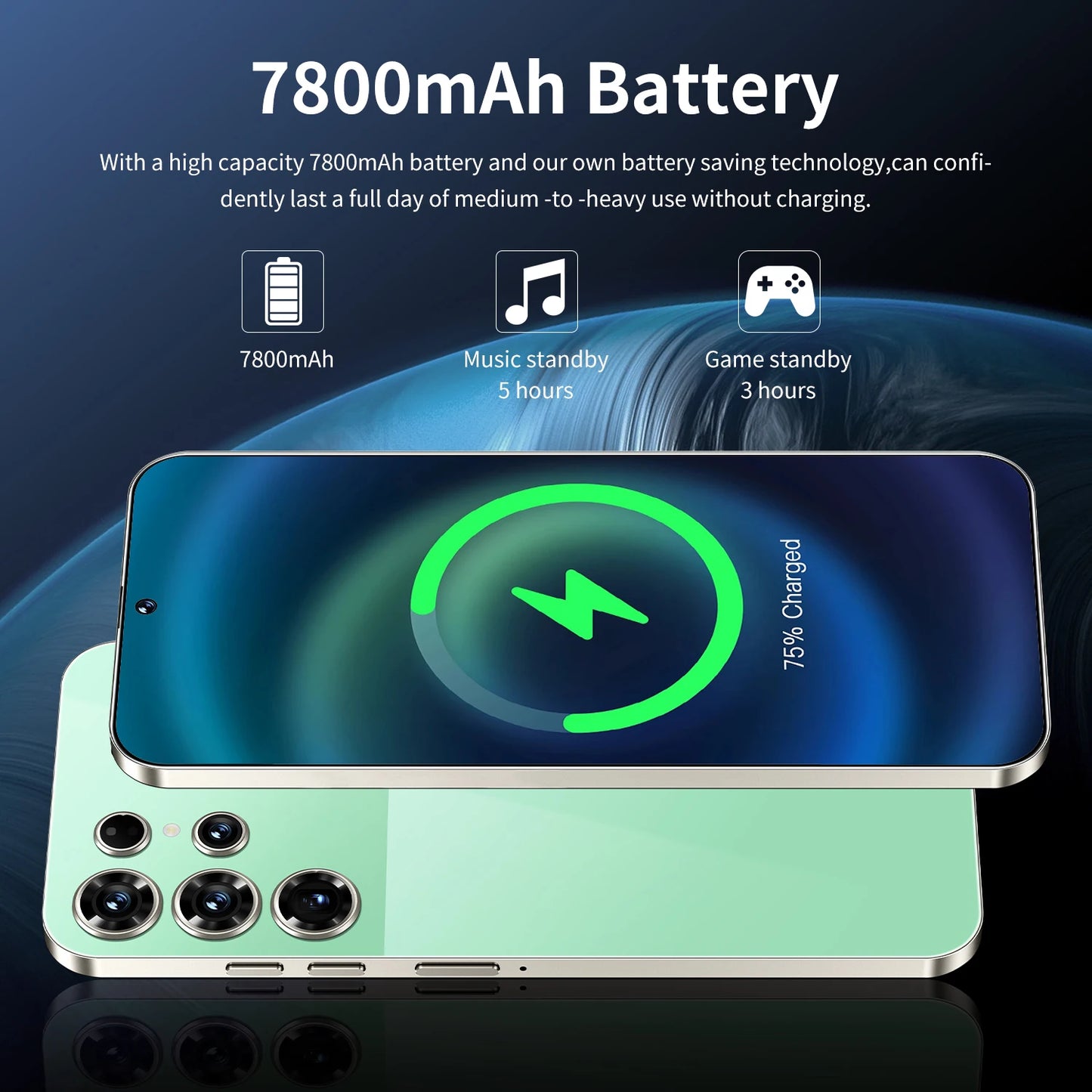 S26 Ultra Android 15 5G Smartphone High Quality 7.3 Inch HD Face ID Deca core Gaming Mobile Phone 16GB+1TB Factory Direct