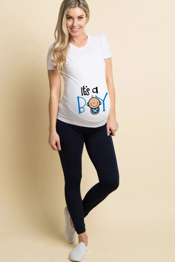 See You Soon Summer Tees Women T-shirts Slim Maternity Funny Letter Tops O-Neck Pregnancy T-shirts for Pregnant Women