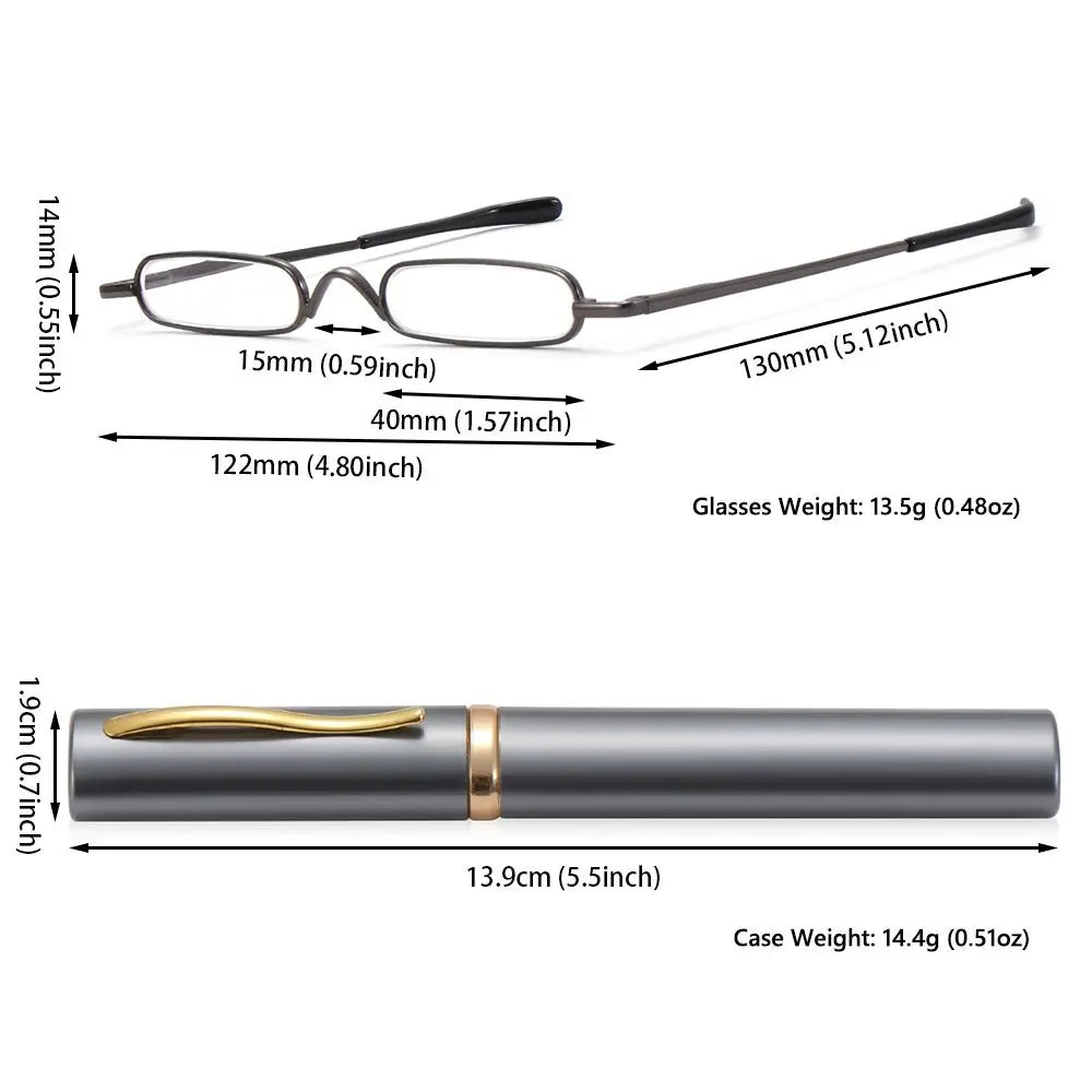 1PC Mini Unisex Small Tube Pen Reading Glasses
