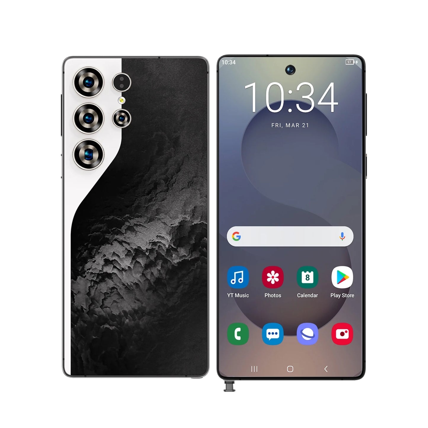 S26 Ultra Android 15 5G Smartphone High Quality 7.3 Inch HD Face ID Deca core Gaming Mobile Phone 16GB+1TB Factory Direct