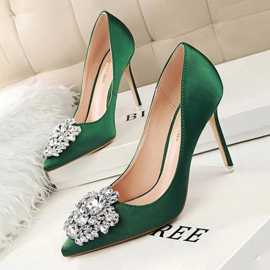 Rhinestone Women Pumps Stiletto Women Shoes Sexy High Heel