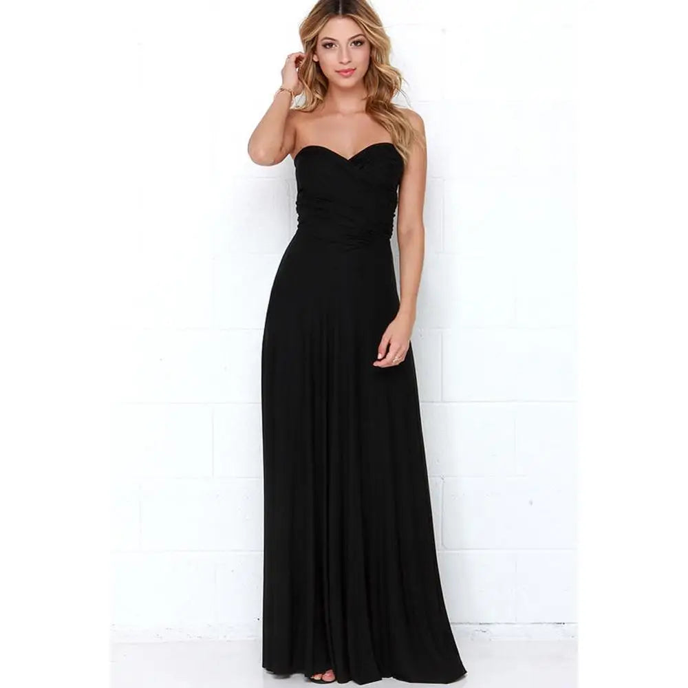 Women Sexy Multiway Wrap Convertible Boho Maxi Bandage Long Dress Party Bridesmaid Infinity Robe