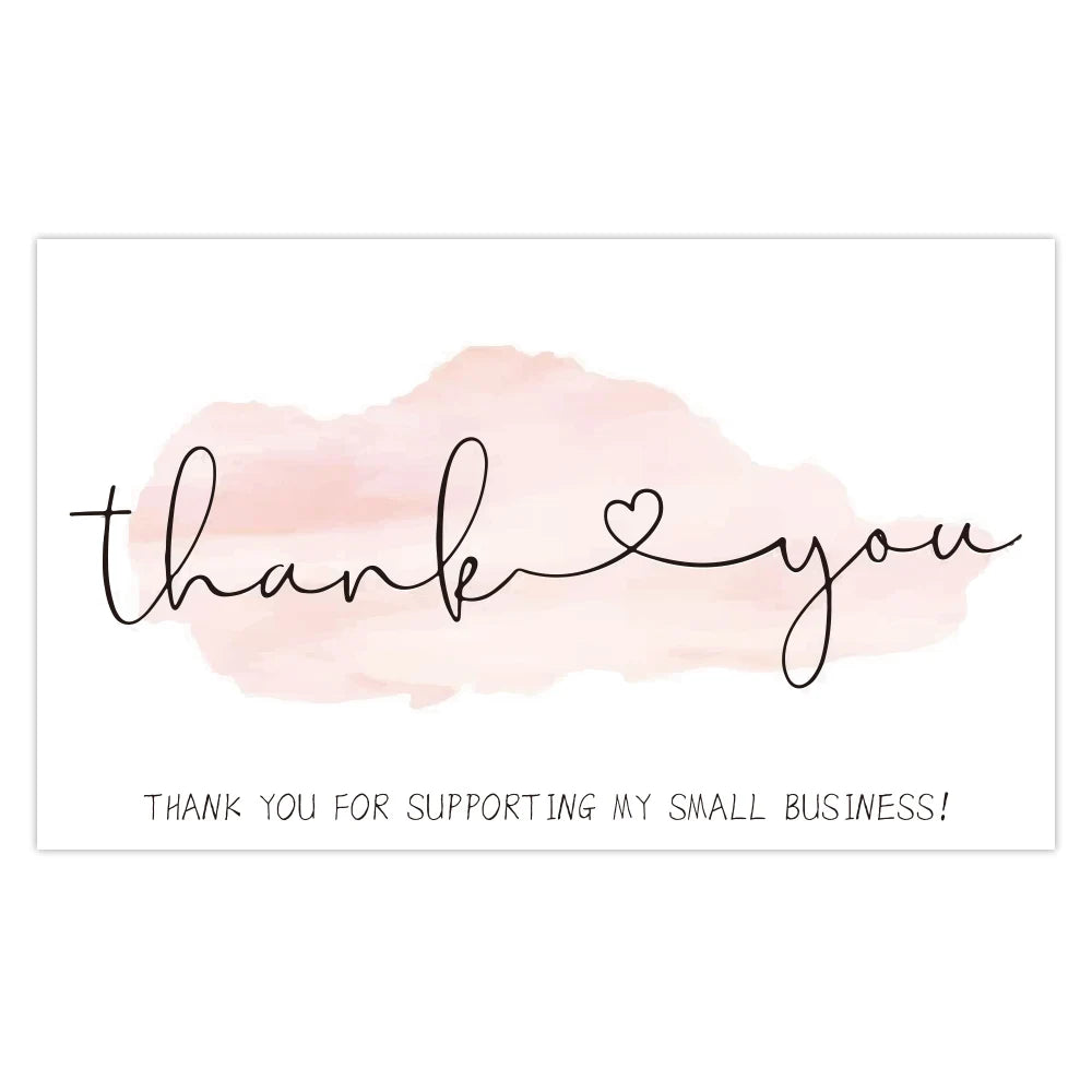 30Pcs/Pack white Thank You Card Labels With Beyond Grateful Card For Supporting My Small Business Decoration Gift Greeting Card