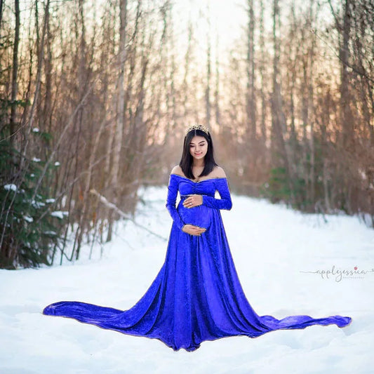Classic Maternity Dresses Photography Sexy Split Side