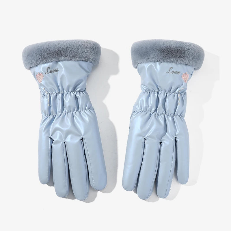 Daily Life Full Finger Cold Weather Gloves Ladies Cycling Driving Gloves