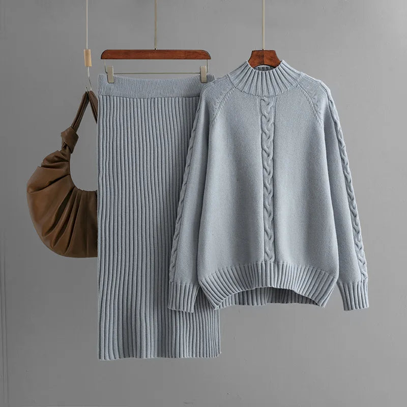 Women's Two-Piece Winter Set Knit Sweater & Pants