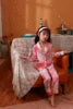 Family Kids Silk Pajamas New Fashion Stain High Quality Pink Leopard Pajamas With Headband