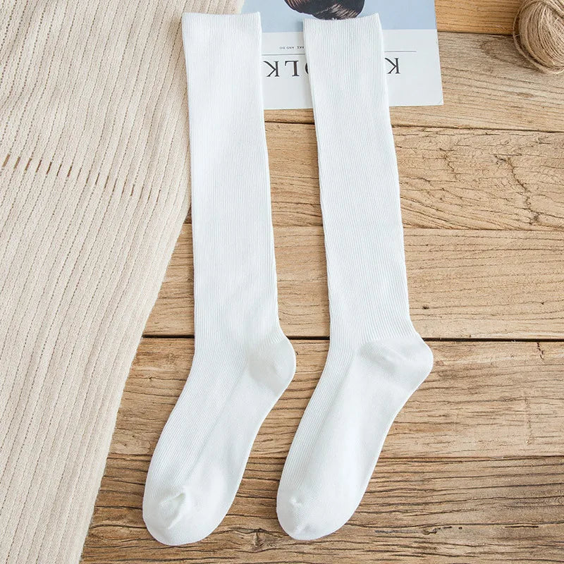 10 Colors Women's Cotton Socks Long Socks